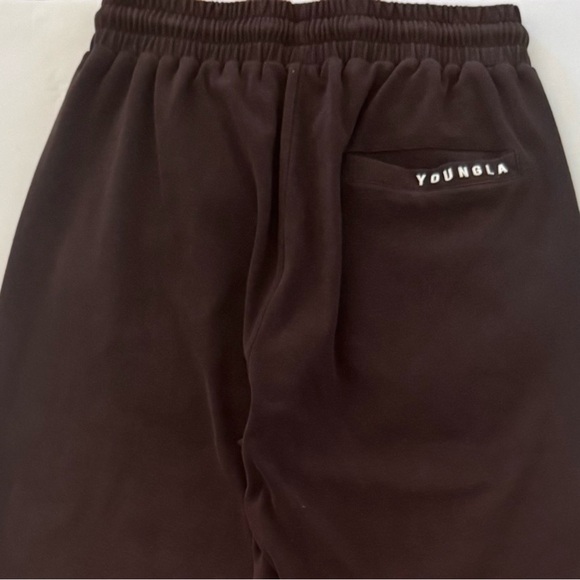 YoungLA 228 Cloud Jogger Track Pant Sweatpants, Chocolate Brown, Size M - Picture 6 of 9